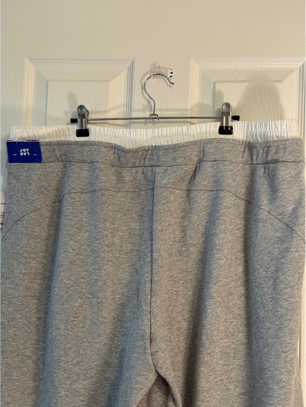 JoyLab Women's Gray Wide Leg Sweatpants with White Elastic Waistband XXL - Picture 3 of 8